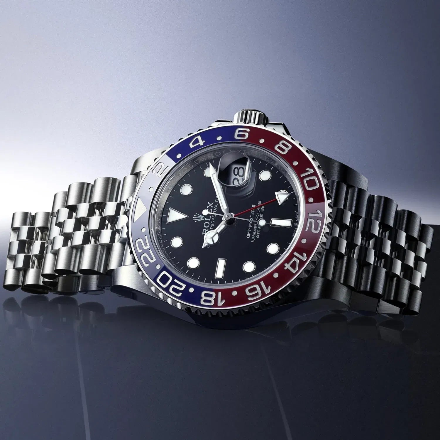 Rolex GMT-Master II Pepsi ساعة رولكس البيبسي : جى ام تى ماستر
