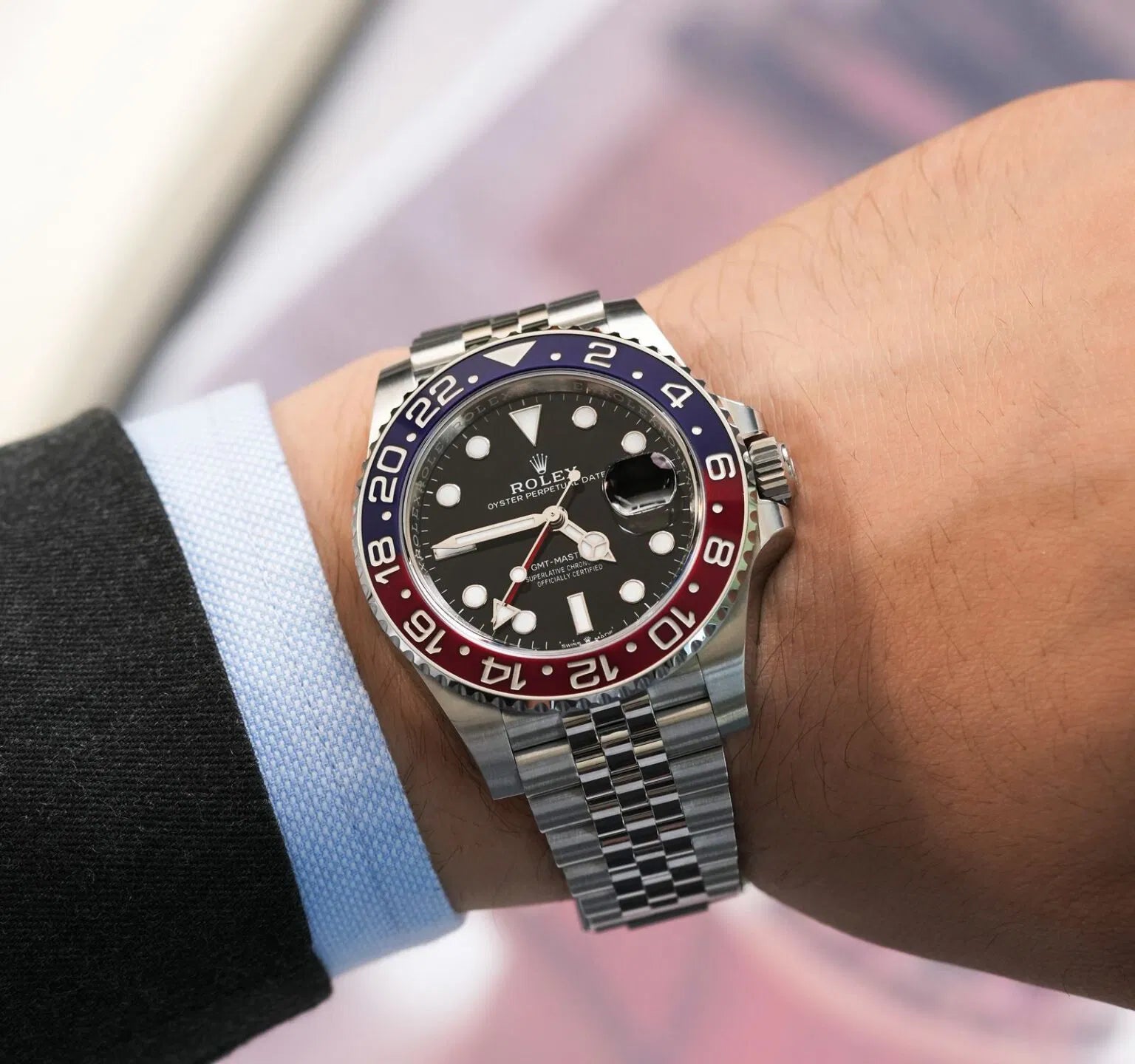 Rolex GMT-Master II Pepsi ساعة رولكس البيبسي : جى ام تى ماستر